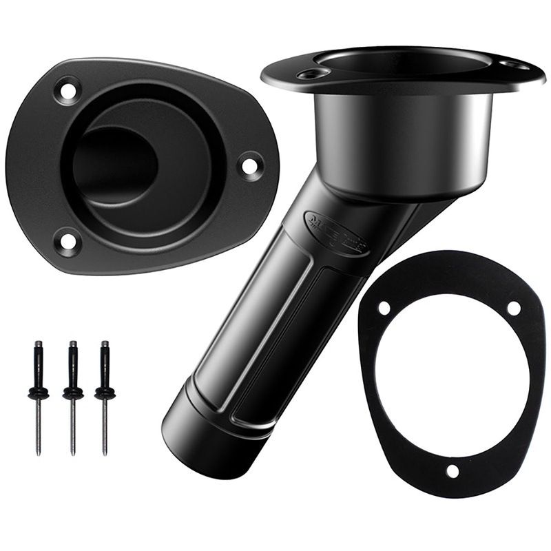 Mate Series Plastic Rod  Cup Holder 30 Closed w/Oval Top f/Kayaks – Black [P2030BK]