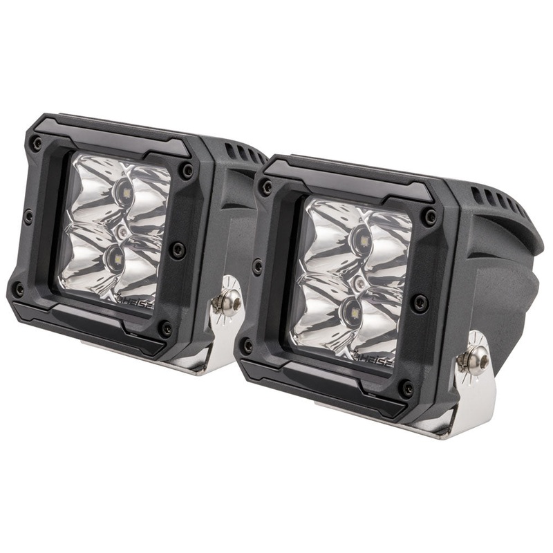 HEISE 4 LED Cube Light w/Harness – Spot Beam- 3″ – 2 Pack [HE-HCL2S2PK]