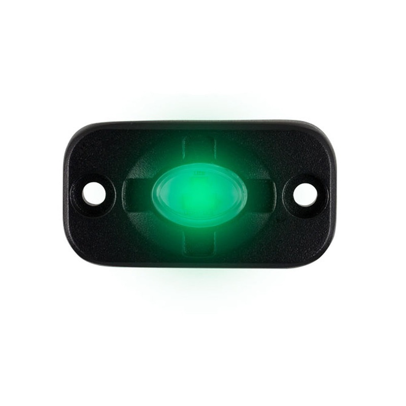 HEISE Auxiliary Accent Lighting Pod – 1.5″ x 3″ – Black/Green [HE-TL1G]