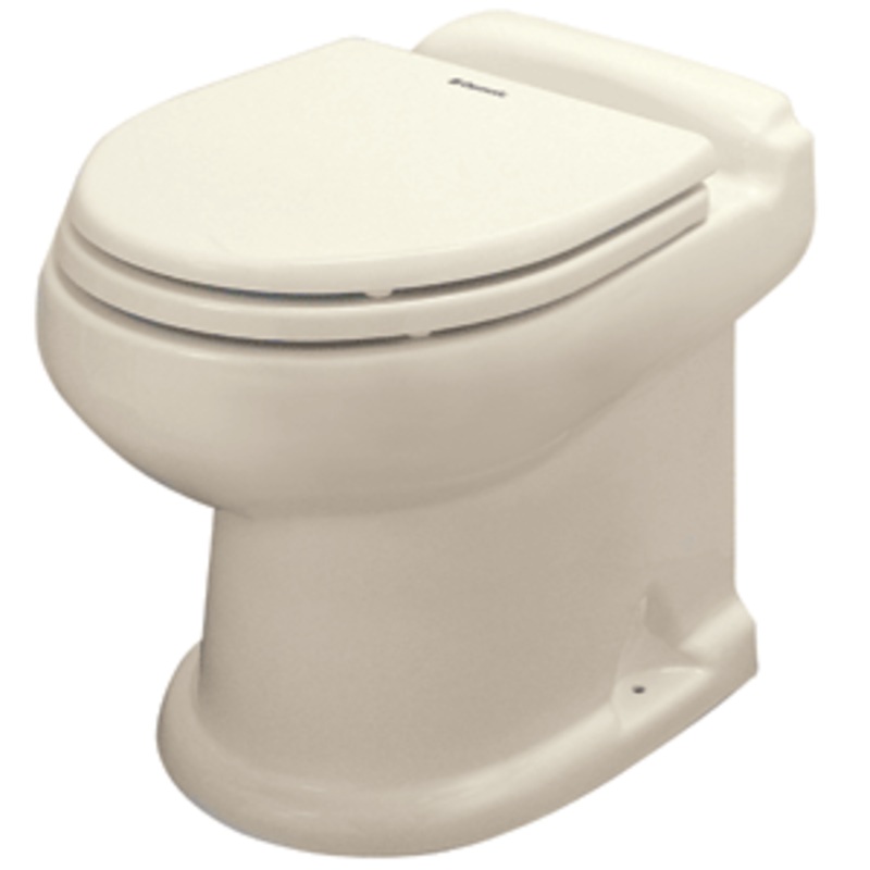 Dometic – SeaLand MasterFlush 8759 Standard Height Marine Toilet w/Macerator – Bone – 12V – Flush Electronic Switch
