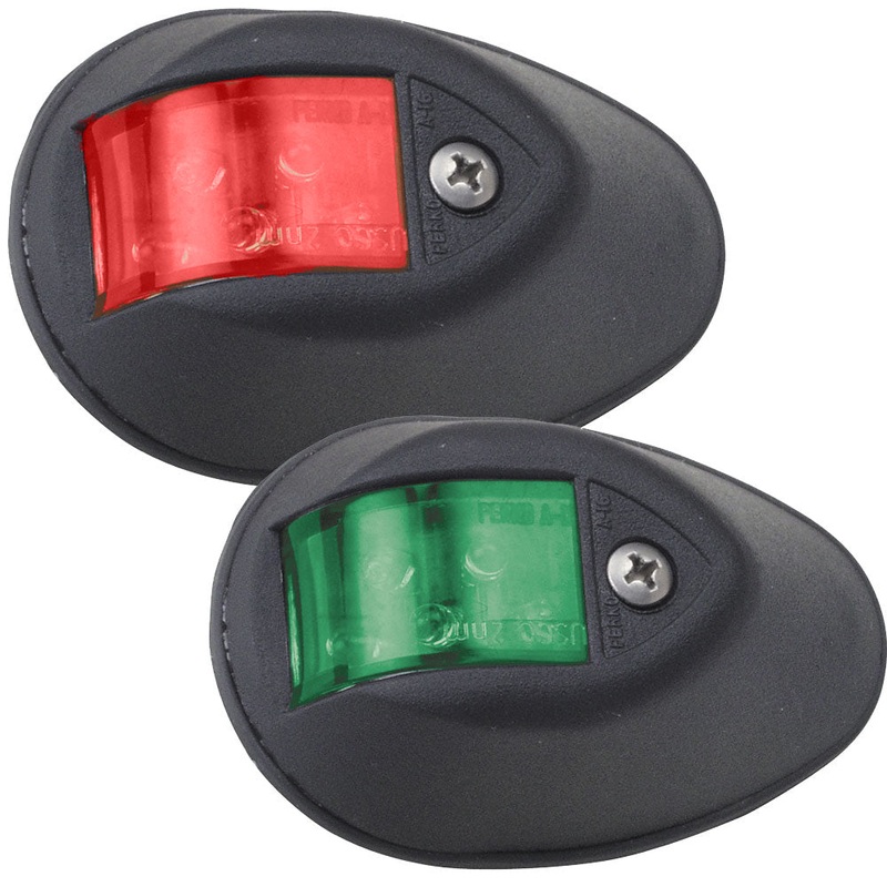 Perko LED Sidelights – Red/Green – 12V – Black Housing [0602DP1BLK]