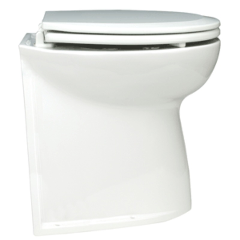 Jabsco Deluxe Flush Electric Toilet – Fresh Water – Vertical Back
