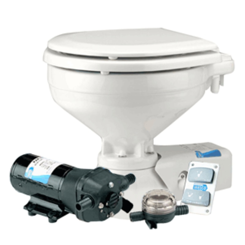 Jabsco Standard Height Quiet Flush Electric Toilet – Seawater