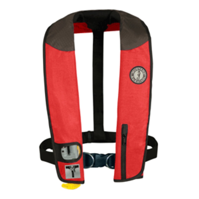 Mustang Deluxe Adult Inflatable – Automatic w/Harness – Universal – Red/Black/Carbon