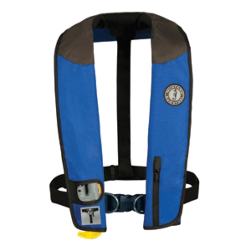 Mustang Deluxe Adult Inflatable – Automatic w/Harness – Universal – Royal/Black/Carbon