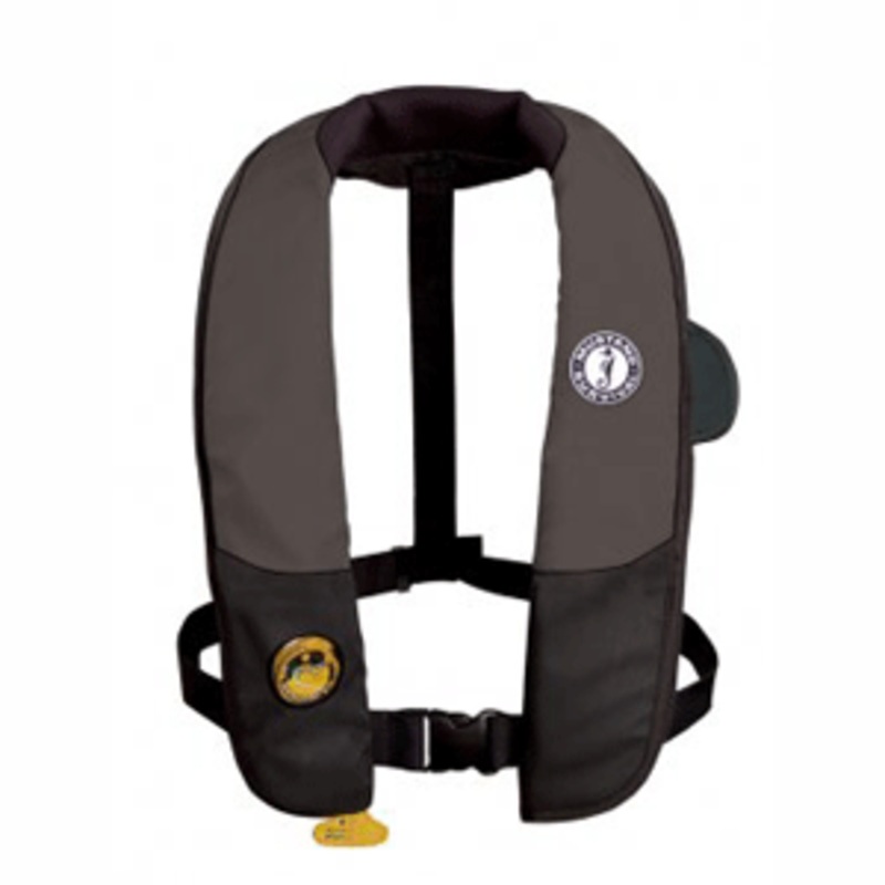 Mustang Deluxe Automatic Inflatable PFD – Black/Carbon