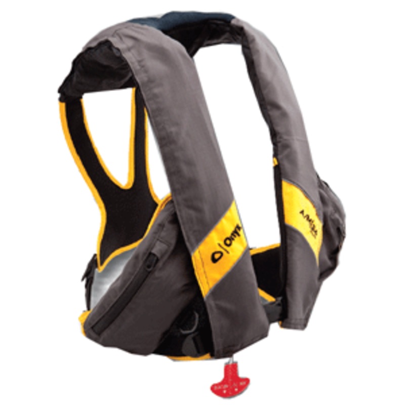 Onyx A/M 24 Deluxe Automatic – Manual Inflatable Life Jacket Carbon/Yellow