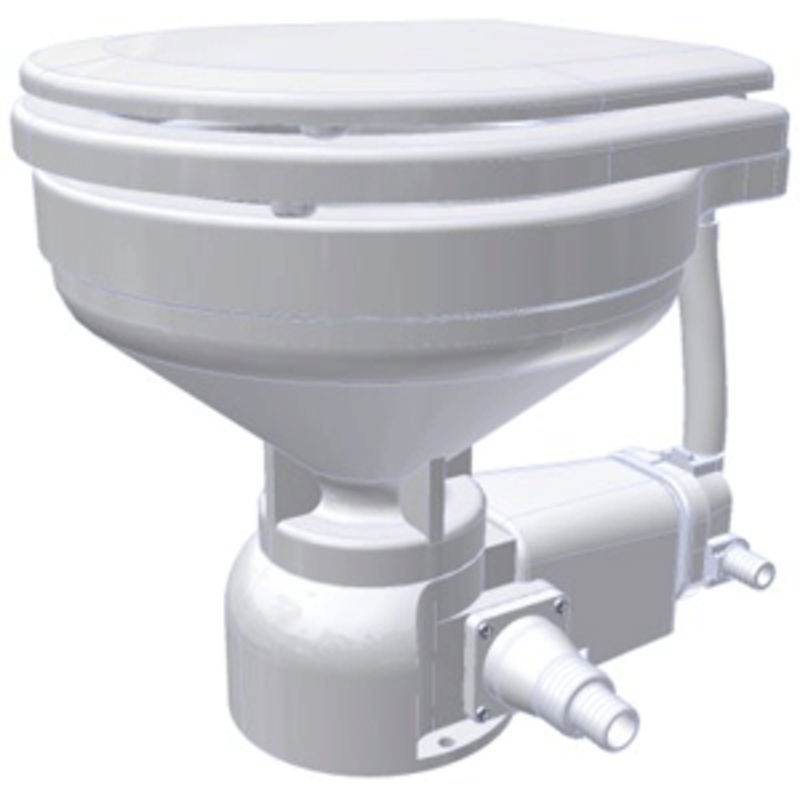Raritan Sea Era Marine Size Electric Toilet – Fresh Water Solenoid – Straight & 90 Degree Discharge – 12V