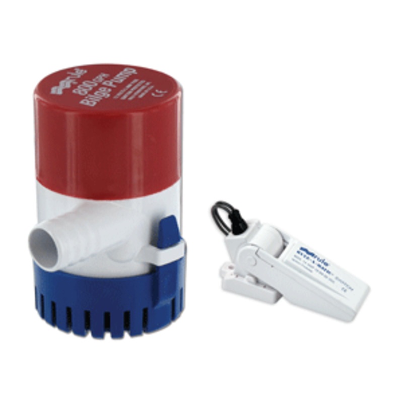 Rule 800 GPH Round Non-Automatic Bilge Pump w/Rule-A-Matic Float Switch – 12V