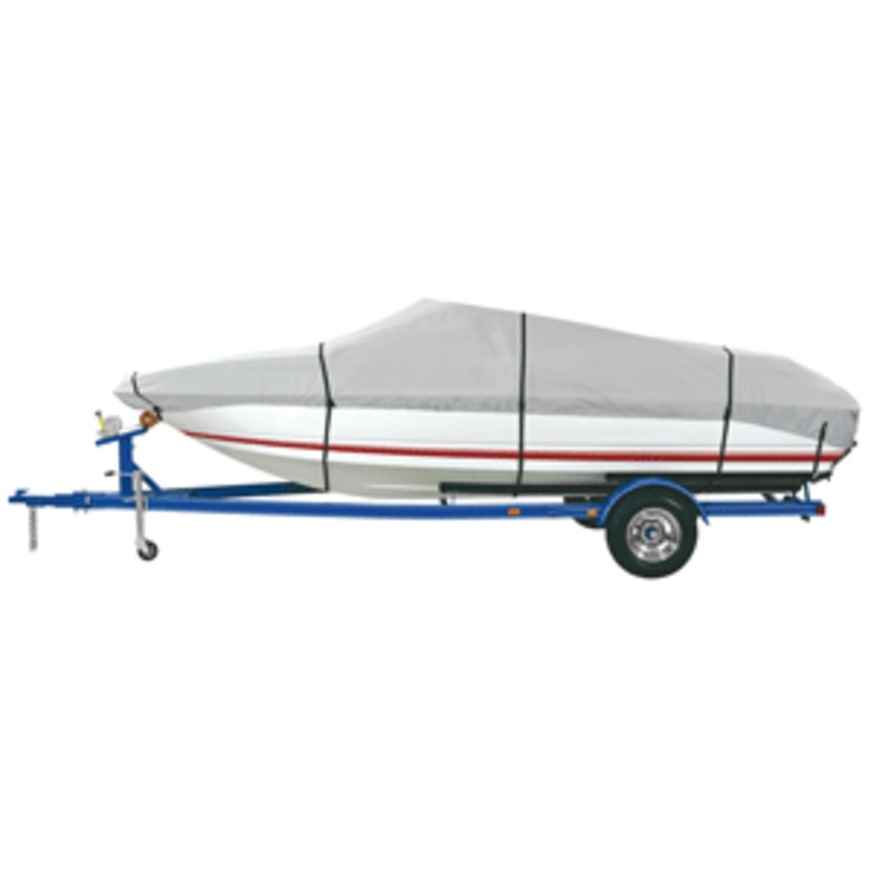 Dallas Manufacturing Co. Heavy Duty Polyester Boat Cover A – 14-16′ V-Hull Fishing Boats – Beam Width to 68″