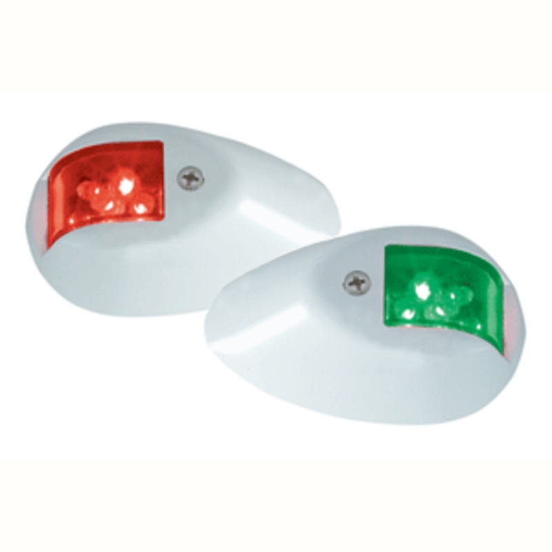 Perko LED Side Lights – Red/Green – 24V – White Epoxy Coated Housing