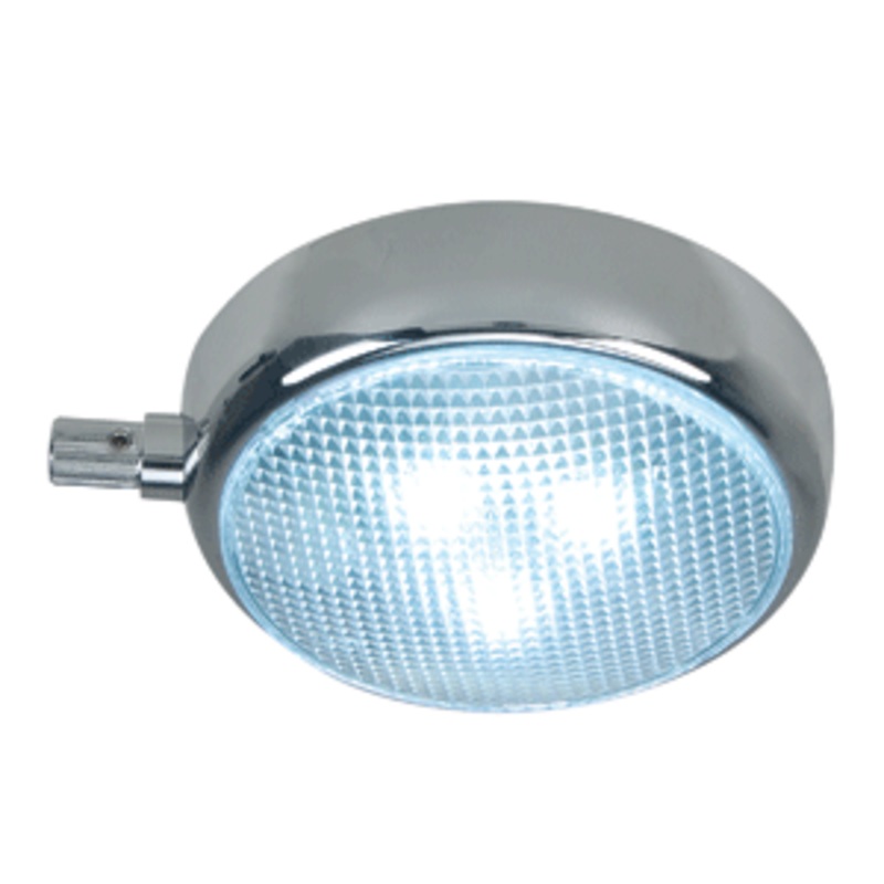 Perko Round Surface Mount LED Dome Light w/Adjustable Dimmer – Chrome Plated