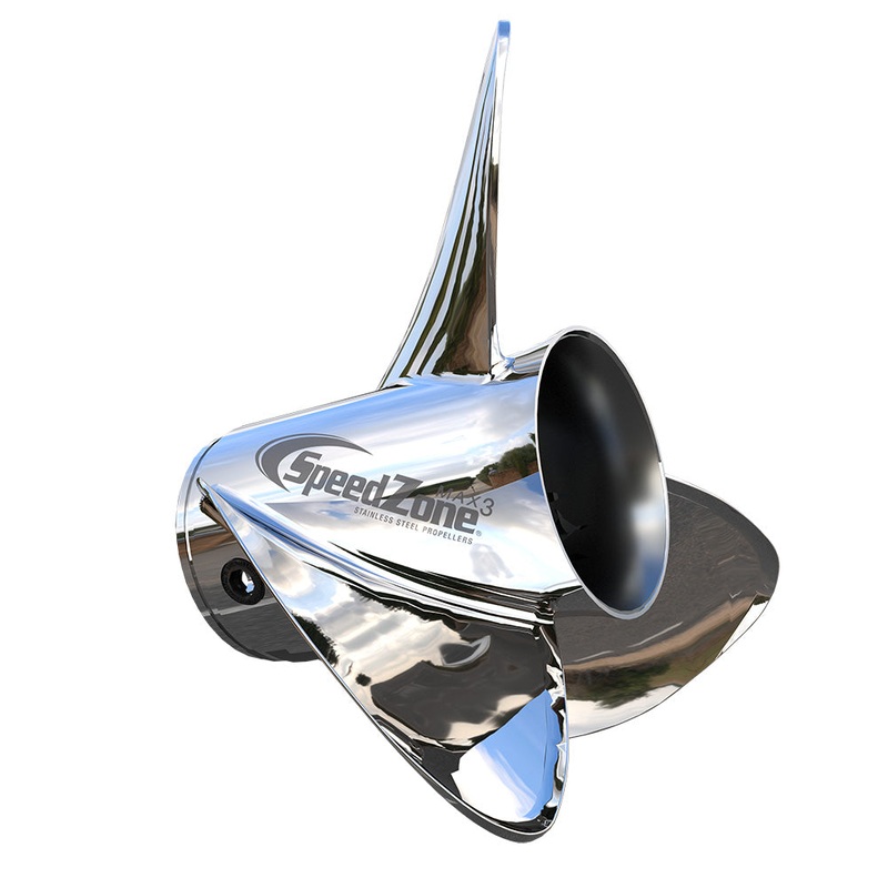 Turning Point SpeedZone Max3 – Right Hand – Stainless Steel Propeller – 3-Blade – 14.8″ x 23 Pitch [31542310]