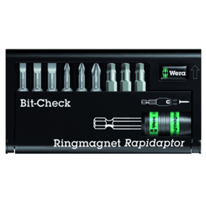 Wera Ringmagnet Rapidaptor 9 Piece Bit Set w/Bit Holder
