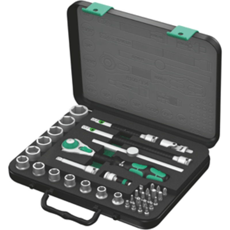 Wera Zyklop 38 Piece Imperial Ratchet Set 3/8″ Drive w/Case