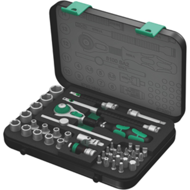 Wera Zyklop 42 Piece Metric Ratchet Set 1/4″ Drive w/Case