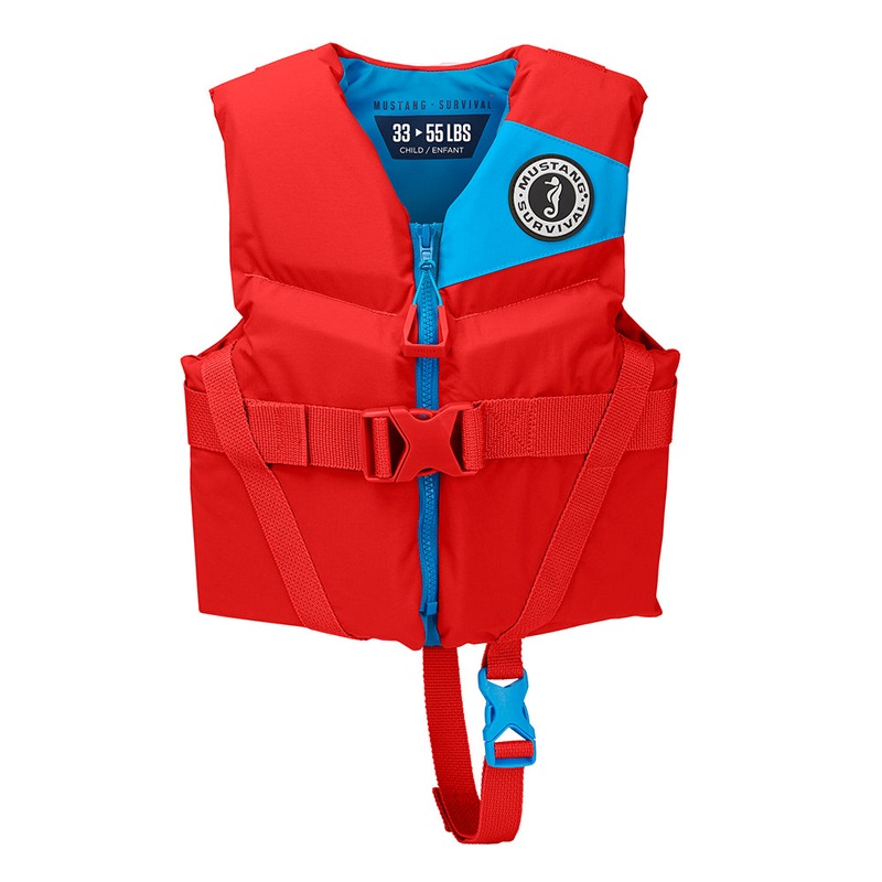 Mustang Child REV Foam Vest – Red – Child [MV3565-277-0-206]