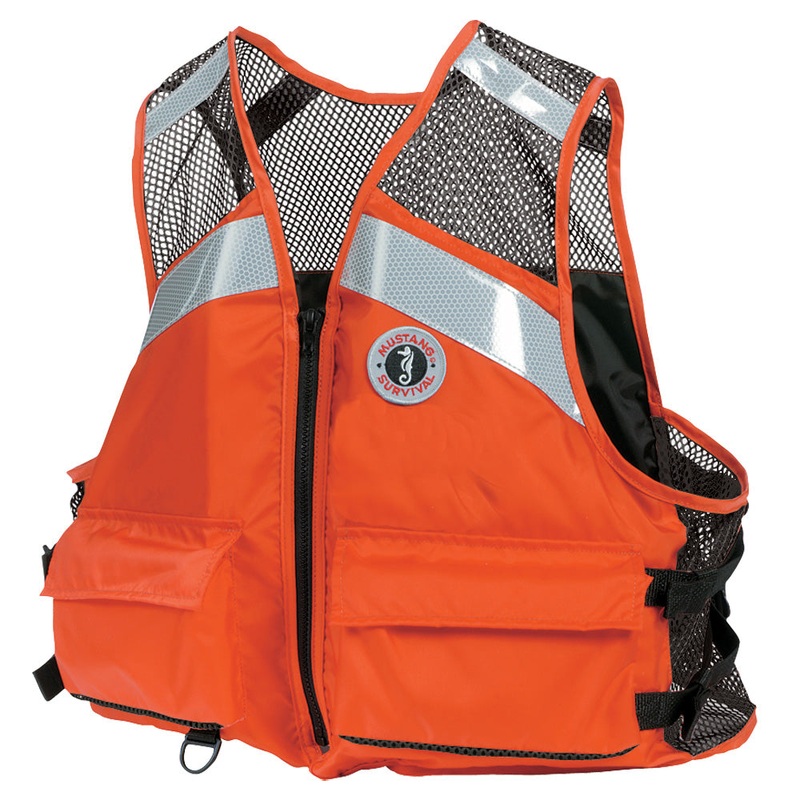 Mustang Industrial Mesh Vest – Orange – Large/XL [MV1254T1-2-L/XL-216]