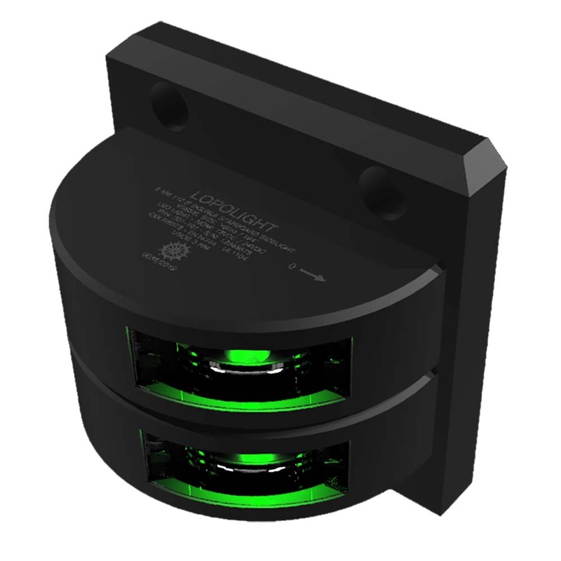 Lopolight Series 201-011 – Double Stacked Masthead Light – 3NM – Vertical Mount – White – Black Housing [201-011ST-B]