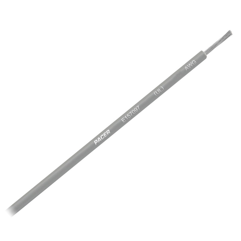 Pacer Grey 14 AWG Primary Wire – 25 [WUL14GY-25]