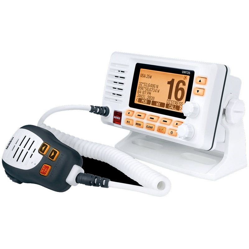 Uniden UM725 Fixed Mount Marine VHF Radio – White [UM725]