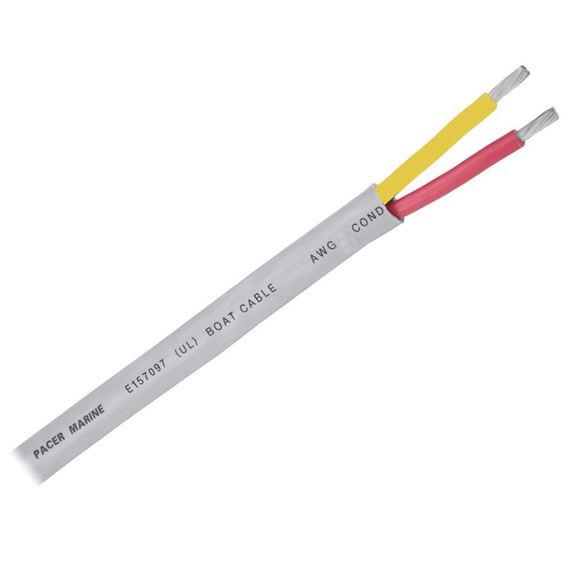 Pacer 12/2 AWG Safety Duplex Cable – Red/Yellow – Sold By The Foot [W12/2RYW-FT]