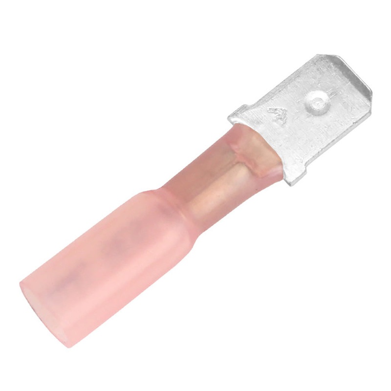 Pacer 22-18 AWG Heat Shrink Male Disconnect – 3 Pack [TDE18-250M-3]