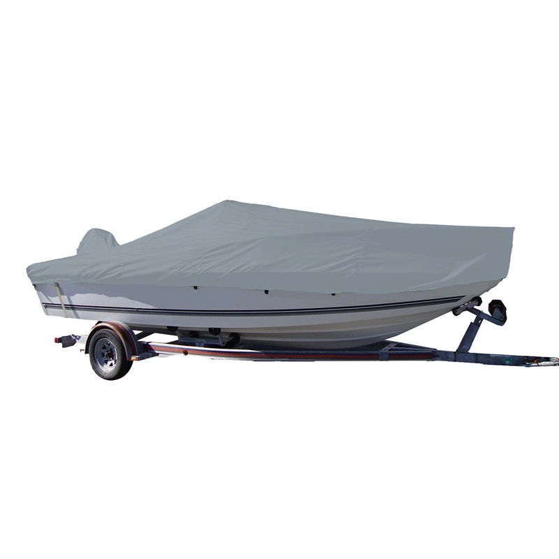 Carver Performance Poly-Guard Styled-to-Fit Boat Cover f/20.5 V-Hull Center Console Fishing Boat – Grey [70020P-10]