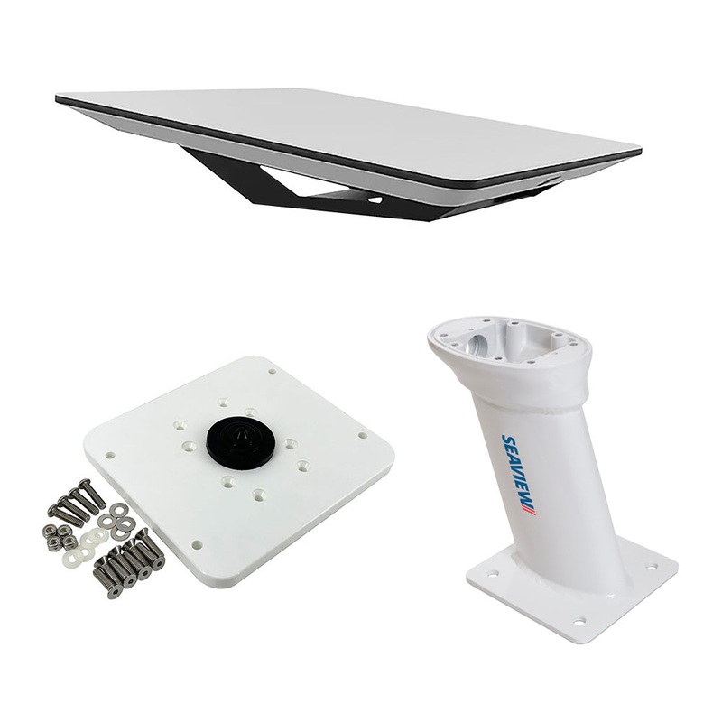 KVH Starlink Flat Panel Kit w/10″ Seaview Pedestal Mount  ADASTLKA Starlink Top Plate [72-1048-SV10]