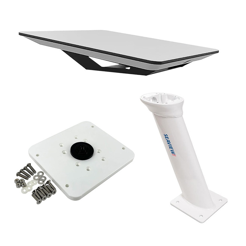 KVH Starlink Flat Panel Kit w/16″ Seaview Pedestal Mount  ADASTLKA Starlink Top Plate [72-1048-SV16]