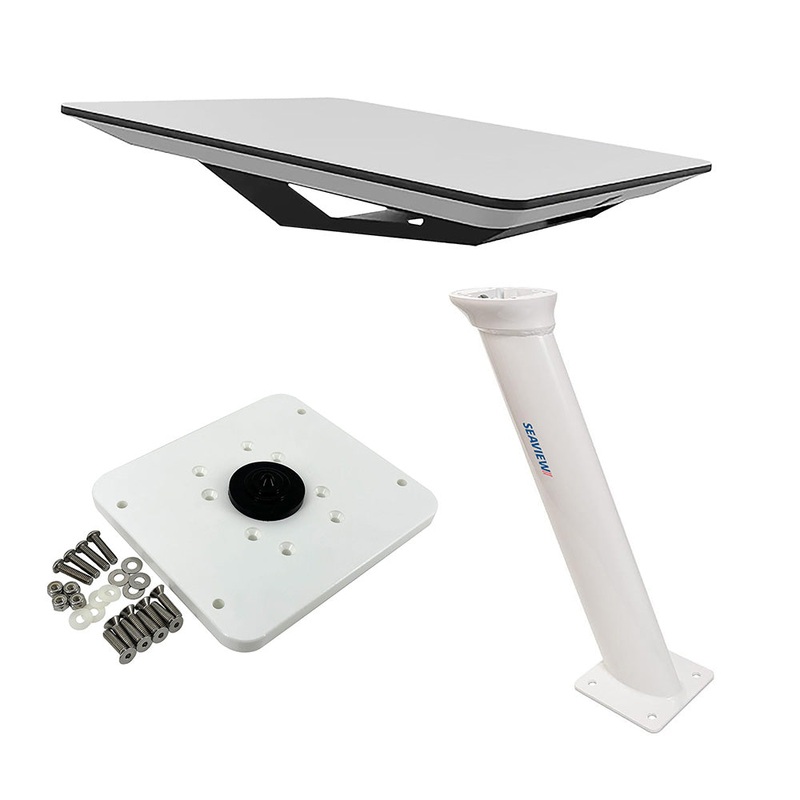 KVH Starlink Flat Panel Kit w/24″ Seaview Pedestal Mount  ADASTLKA Starlink Top Plate [72-1048-SV24]