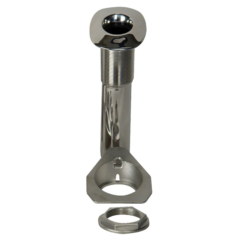 C.E. Smith 80 Series Screwless Flush Mount Rod Holder – 15 Degree – Stainless Steel – Cast Bottom – Black Liner [53687C]