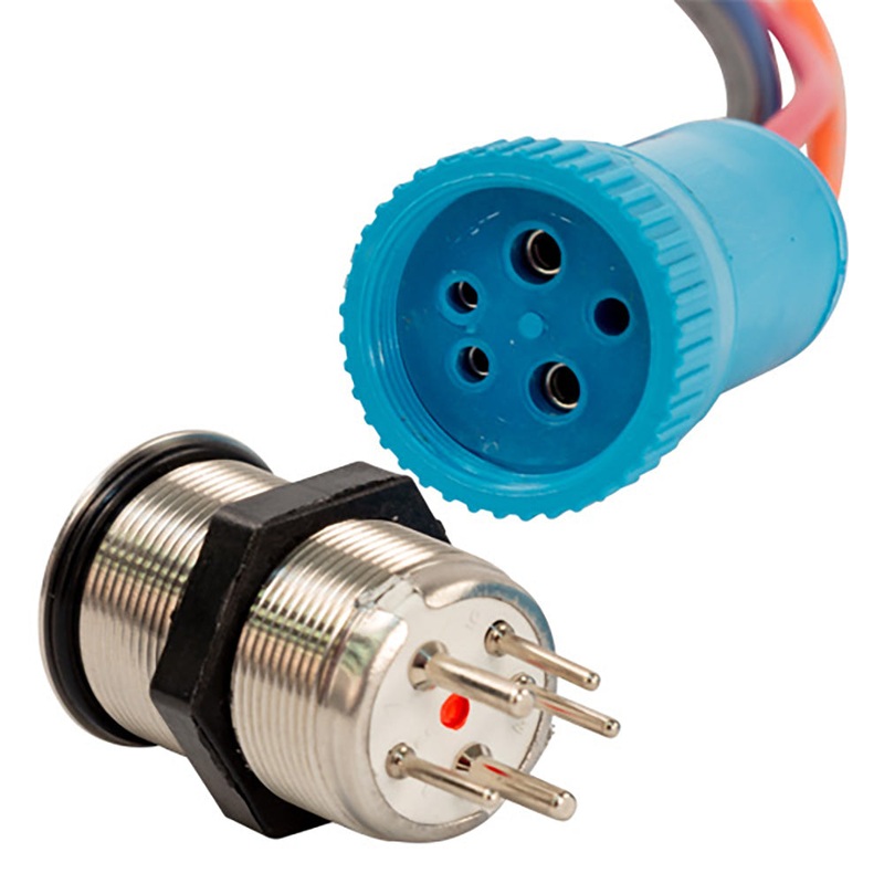 Bluewater 22mm Push Button Switch – Nav/Anc Contact – Blue/Green/Red LED – 4′ Lead [9059-3114-4]