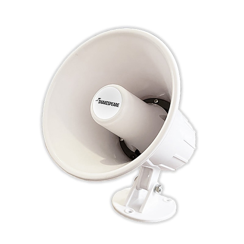 Shakespeare 15W 4-Ohm 5″ Loud Hailer Speaker w/Bracket  Talkback – White [HS-5A]