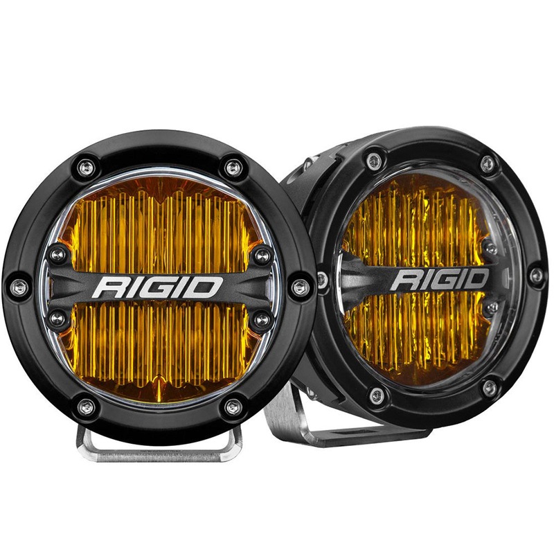 RIGID Industries 360-Series 4″ LED SAE Fog Beam – Yellow – Set of 2 [36121]