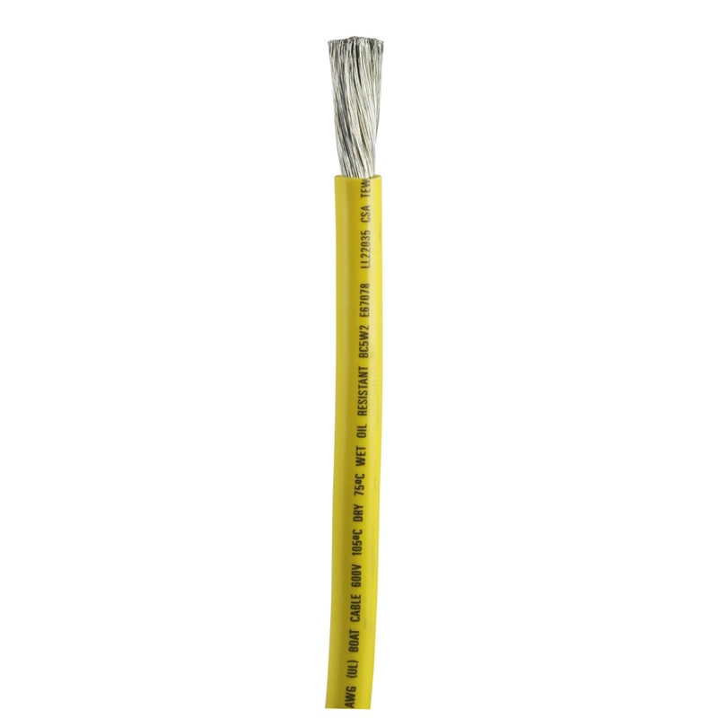 Ancor Yellow 2 AWG Battery Cable – 25′ [114902]