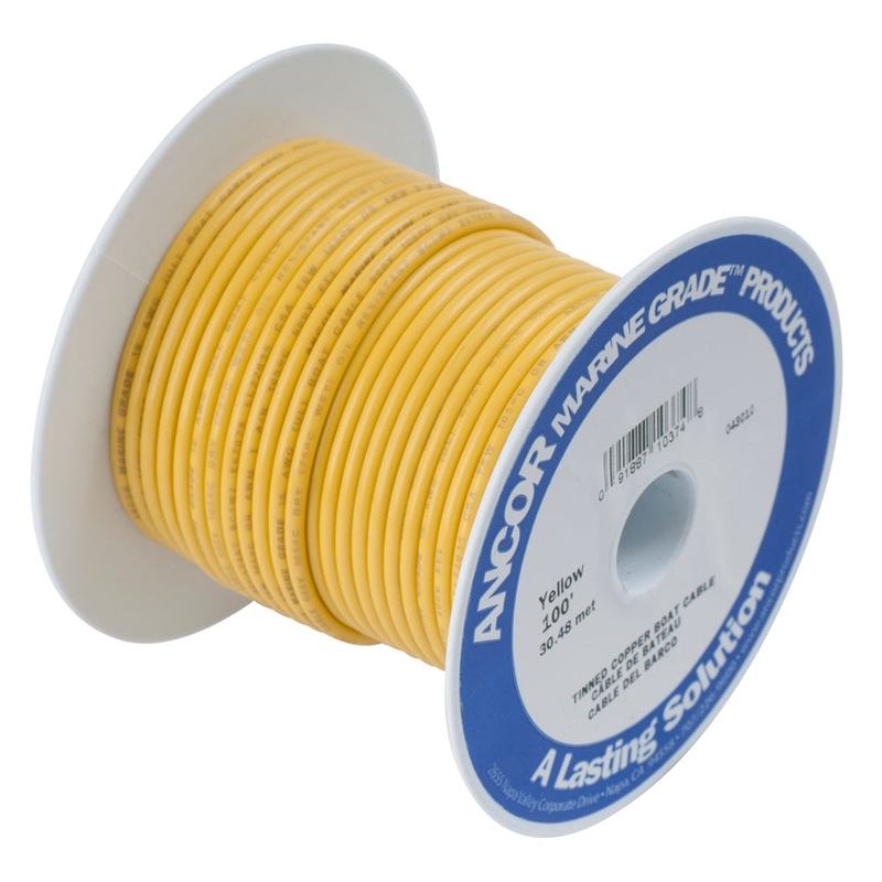 Ancor Yellow 8 AWG Battery Cable – 25′ [111902]