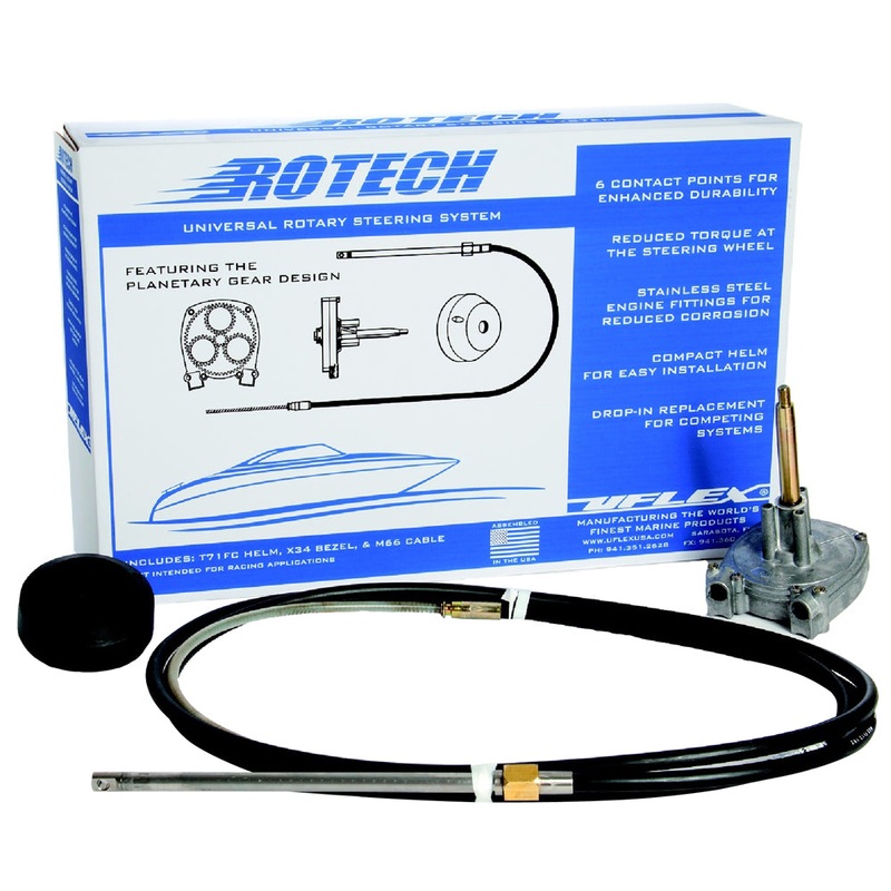UFlex Rotech 16′ Rotary Steering Package – Cable, Bezel, Helm [ROTECH16FC]