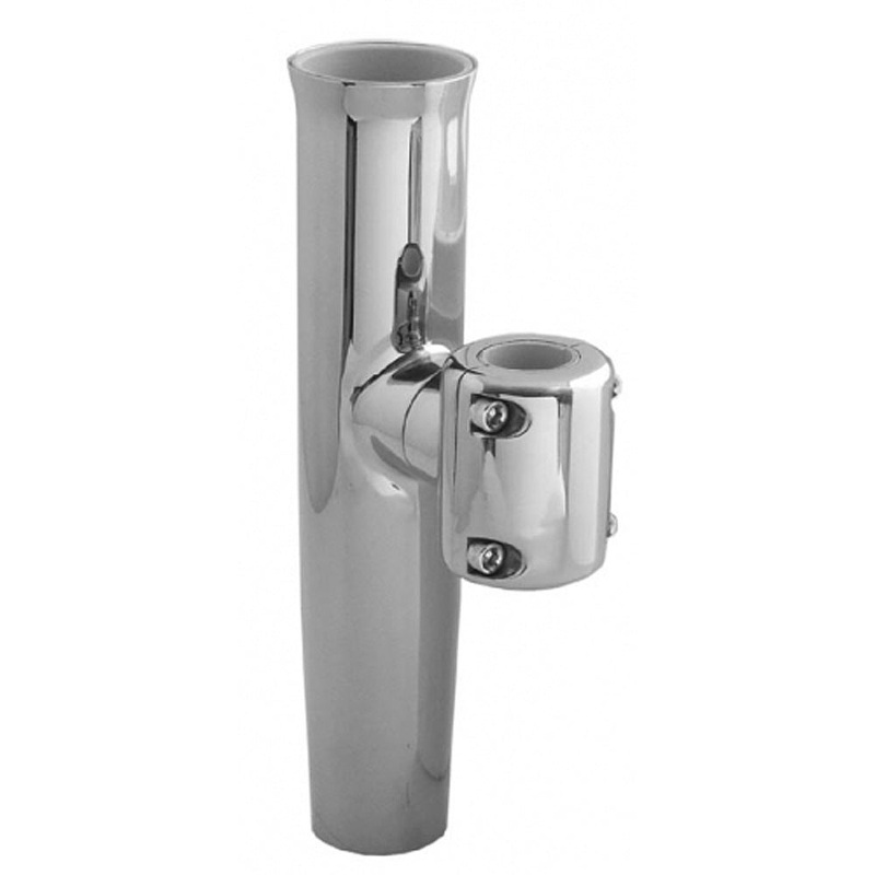 TACO Stainless Steel Clamp-On Adjustable Rod Holder – Fits 1-11/16″ & 1-15/16″ O.D. Pipe [F16-2630POL-1]
