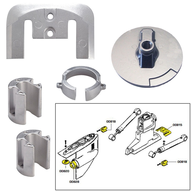 Tecnoseal Anode Kit w/Hardware – Mercury Bravo 1 – Magnesium [20803MG]