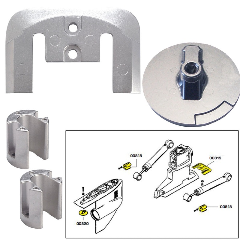 Tecnoseal Anode Kit w/Hardware – Mercury Bravo 2-3 up to 2003 – Magnesium [20804MG]