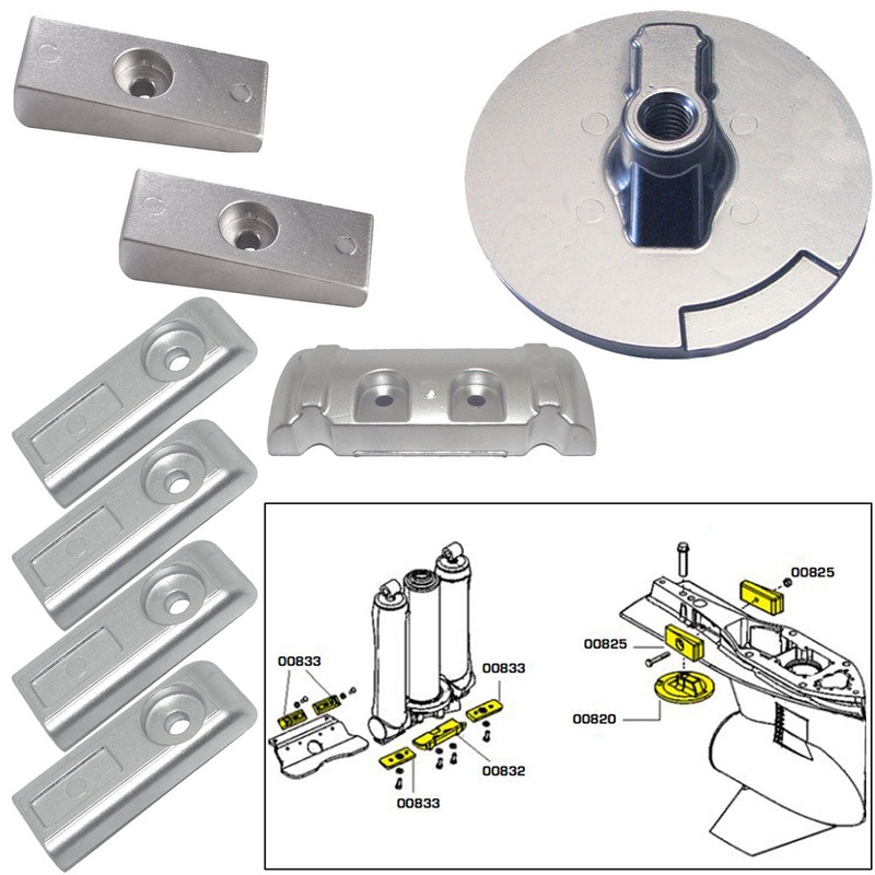 Tecnoseal Anode Kit w/Hardware – Mercury Verado 6 – Aluminum [20816AL]