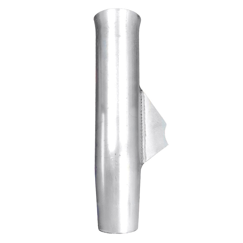 Tigress Weld On Aluminum Flared Rod Holder w/Blade Mill Finished 10″ [66244]
