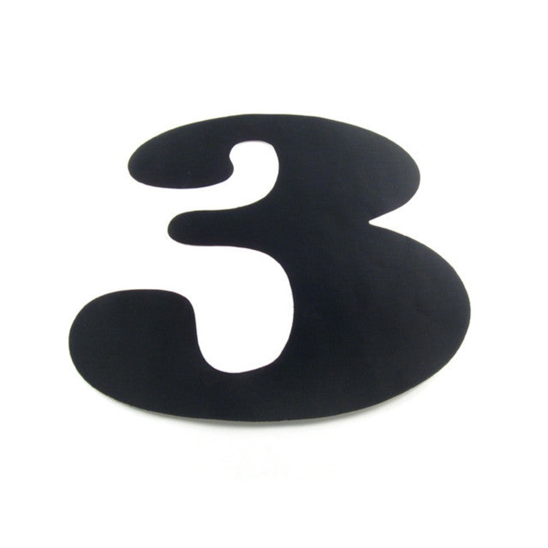 SAIL NUMBER 14″ #3 BLK. (Discontinued by Hobie)