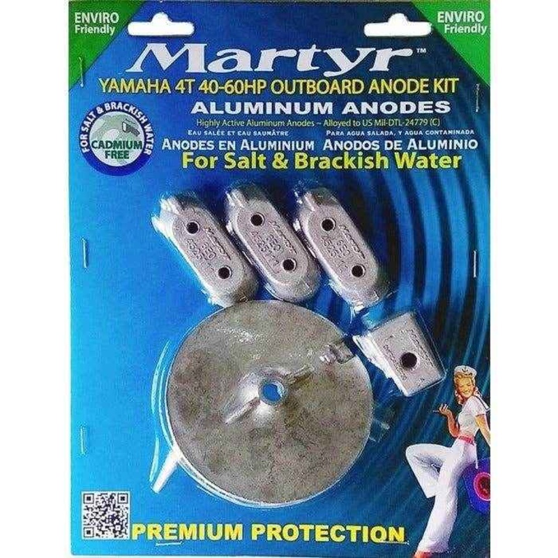 Outboard Anodes Kit Aluminum Yamaha 4T 40-60Hp | Martyr CMY4060KITA
