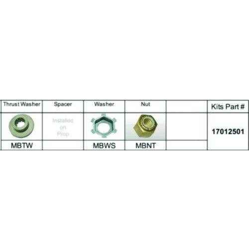 Fixed Hub Prop Hardware Kit – Mercury, Type B |  Solas 17012501