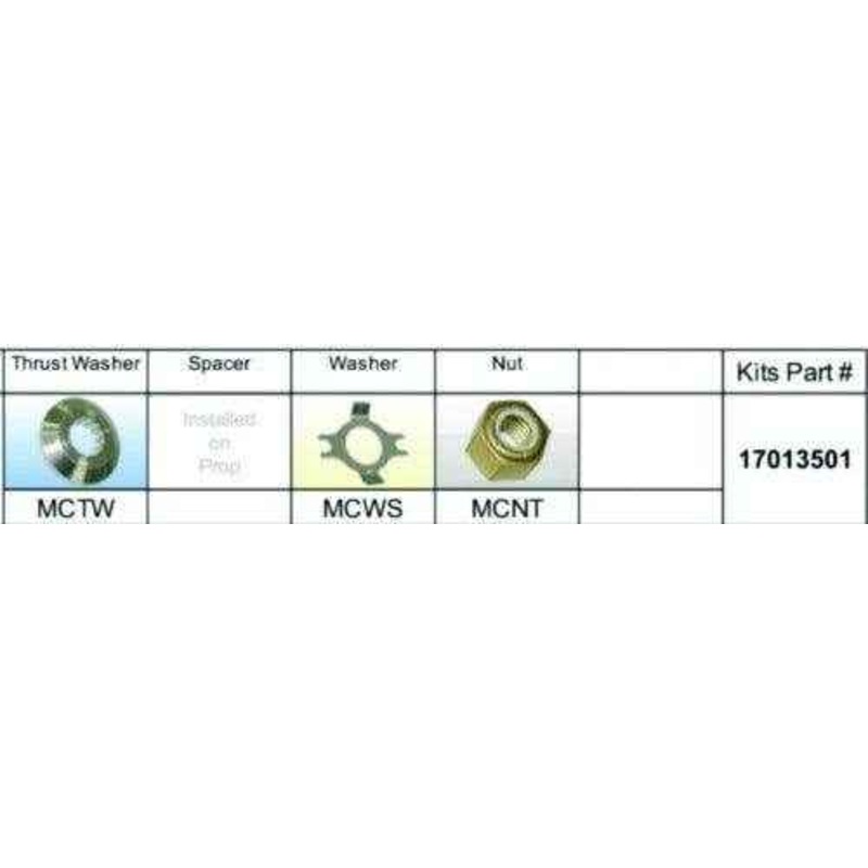 Fixed Hub Prop Hardware Kit – Mercury, Type C | Solas 17013501