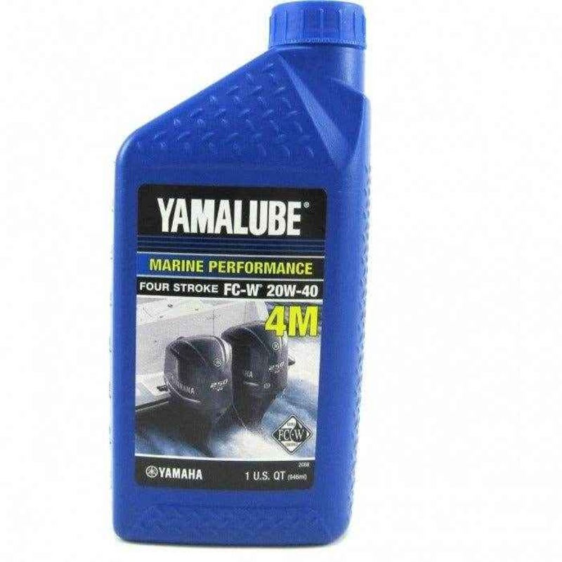 Yamalube Outboard Engine Oil Quart 20W-40 | Yamaha LUB-20W40-FC-12