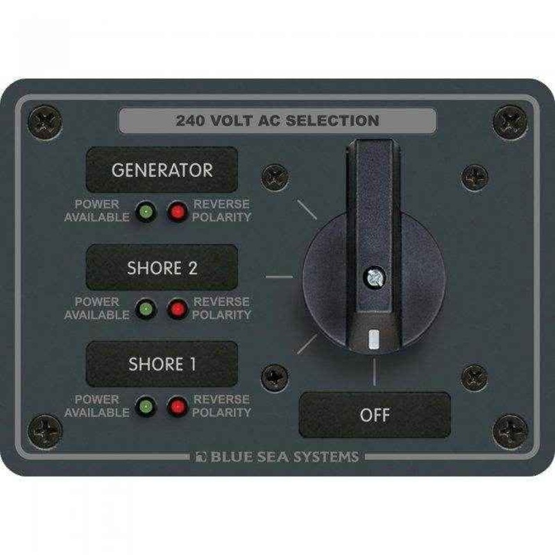 Blue Sea 120/240 Volt Rotary Switch Panel 8361