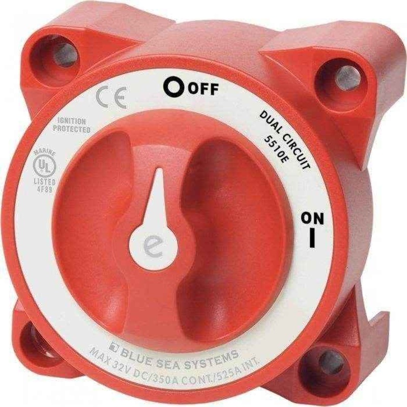 Blue Sea Red E-Series Battery Switch Dual Circuit 5510E